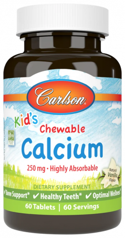 Carlson Labs Kid&rsquo;s Chewable Calcium, 60 таблеток