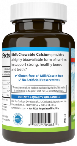 Carlson Labs Kid&rsquo;s Chewable Calcium, 60 таблеток