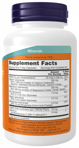 NOW Cal-Mag Caps, Кал-Маг Капс, 120 капсул