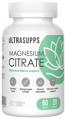 Ultrasupps Magnesium Citrate, 60 капсул
