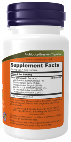 NOW Acidophilus 4х6, Ацидофилус 4х6, 120 капсул