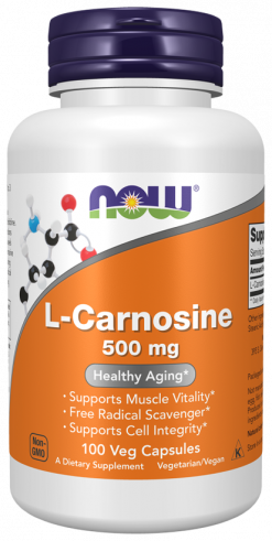 NOW L-Carnosin 500 mg, L-Карнозин 500 мг, 100 капсул
