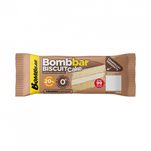 Bombbar Пирожное протеиновое, 45 грамм