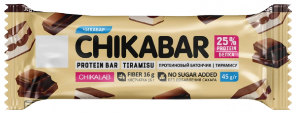 Chikalab Протеиновый батончик с начинкой Chikabar, 45 грамм