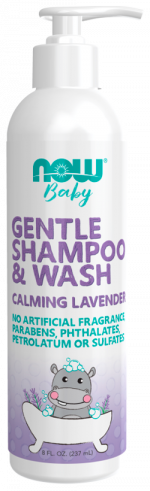 NOW Gentle shampoo and wash calming Lavender, Нежный шампунь для волос и тела Лаванда, 237 мл