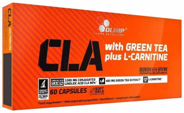 Olimp Sport Nutrition CLA с зелёным чаем плюс L-Карнитин, 60 капсул