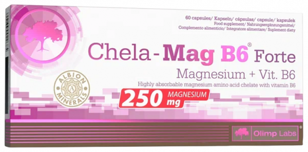 Olimp Labs Chela Mag B6 Forte, Хела Маг В6 Форте, 60 капсул