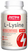 Jarrow Formulas L-Lysine 500 mg, L-Лизин 500 мг, 100 капсул